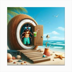 Cockroach On The Beach Canvas Print