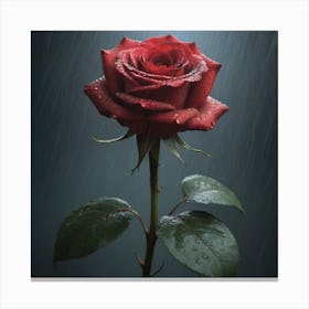 Raindrops On A Rose Canvas Print
