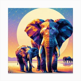 Savannah Siblings Elephants Canvas Print