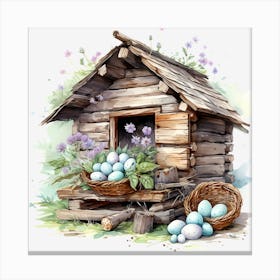Easter House Canvas Print