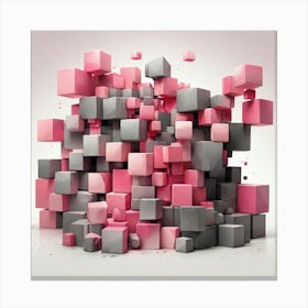 Abstract Cubes Canvas Print