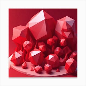 Red Polygons Canvas Print