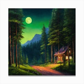 Cabin In The Woods Canvas Print