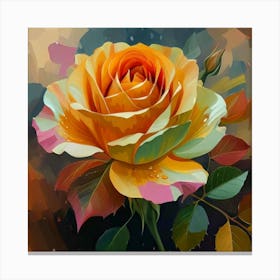 Orange Rose Canvas Print