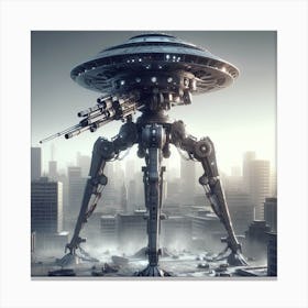 Futuristic Spaceship Canvas Print