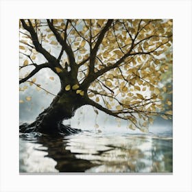 Tree In The Water Canvas Print