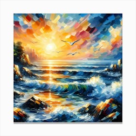 Sunset On The Sea 2 Canvas Print