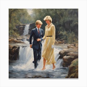 Princess Diana and Prince Harry Canvas Print