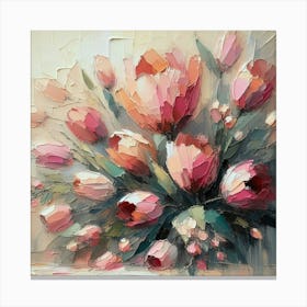 Abstract of pink tulips 3 Canvas Print