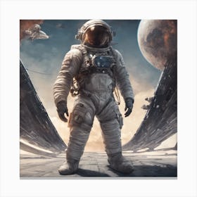 Astronaut In Space Canvas Print