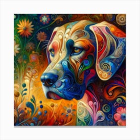 Dog Painting Canvas Print