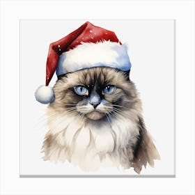 Santa Claus Cat 26 Canvas Print