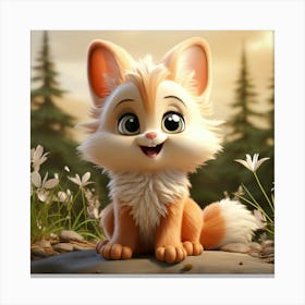 Cute Fox 60 Canvas Print