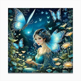 Fairy In The Garden Canvas Print