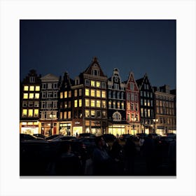 Amsterdam At Night 3 Canvas Print