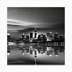 Black And White Cityscape 2 Canvas Print