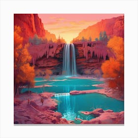 Waterfall In The Desert 2 Canvas Print