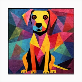 Geometric Dog Canvas Print