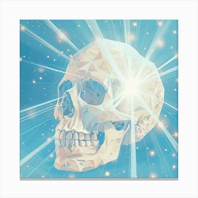 Skull With Starburst Canvas Print