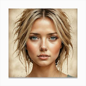 Portrait Of A Young Woman 6 Canvas Print