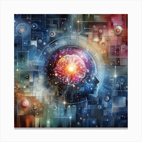 Abstract Brain Concept Canvas Print