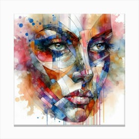 Abstract Portrait Of A Woman 4 Canvas Print