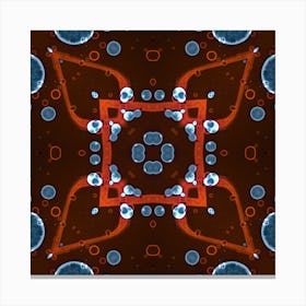 The Pattern Is Orange With Lines Canvas Print