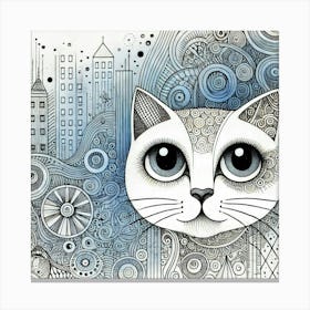 Chillpaw City Cat Canvas Print