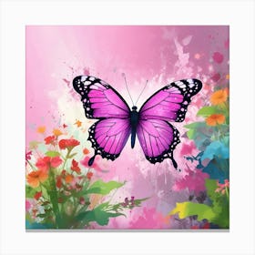 Pink Butterfly 7 Canvas Print