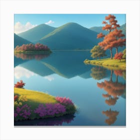 Lake In The Mountains 1 Canvas Print