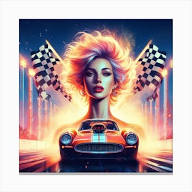 Racing Girl Canvas Print