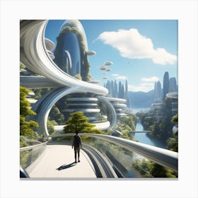 Futuristic City 289 Canvas Print