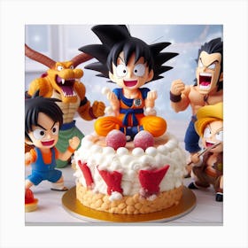 Anime friends attending goku birthday!! Canvas Print