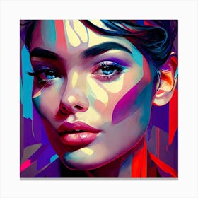 Beautiful Face Fine Art Style Portrait Canvas Print