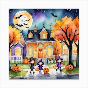 Halloween House 1 Canvas Print
