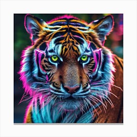 Neon Tiger 1 Canvas Print