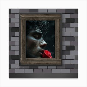 Rose In A Frame Canvas Print