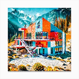 House In The Mountains Canvas Print