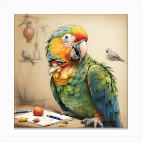 Parrot Painting 3 Canvas Print