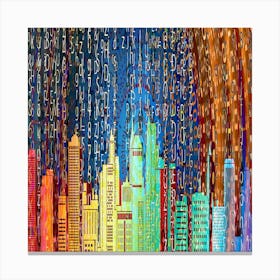 Matrix City Urbanization Technology Canvas Print