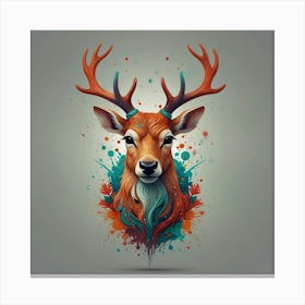 Deer Head 1 Canvas Print