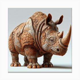 Rhino 3d Model Canvas Print