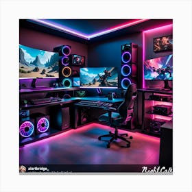 Pc Gaming Room 3 Canvas Print