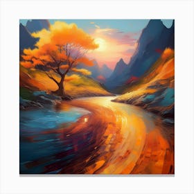 Autumn Landscape Painting 1 Canvas Print