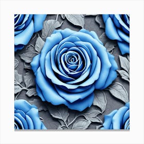 Blue Roses 14 Canvas Print