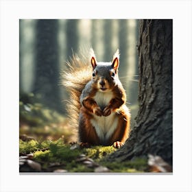 Squirrel In The Forest 229 Canvas Print