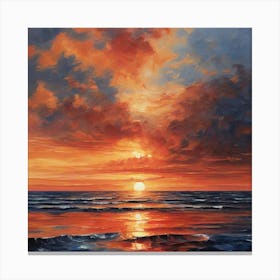 Sun setting 1 Canvas Print