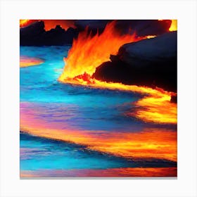 Lava River Canvas Print