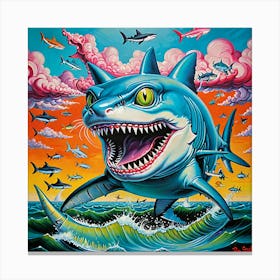 Shark Attack Canvas Print