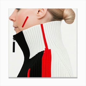 Woman In A Sweater Canvas Print